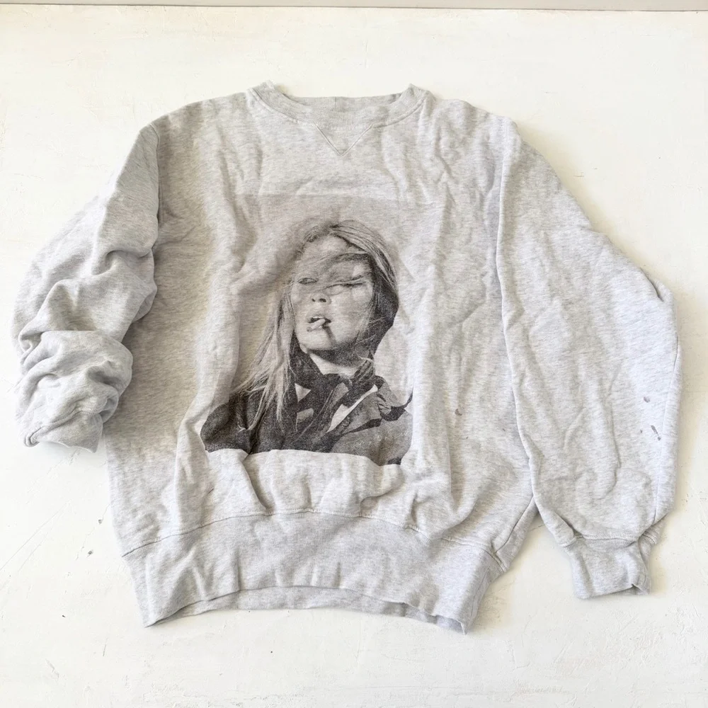 Anine Bing X Brigitte Bardot Sweatshirt Size S - Picture 4 of 11